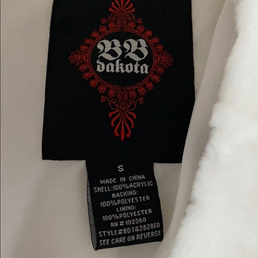 BB Dakota Faux Fur Coat Size S